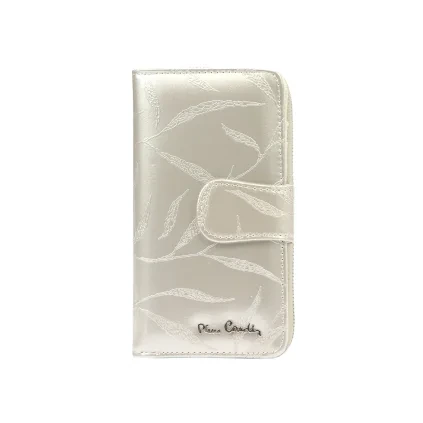74217 damska kozena penezenka pierre cardin 02 leaf 116 kremova